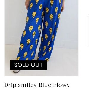 Blue Smiley Face Pants